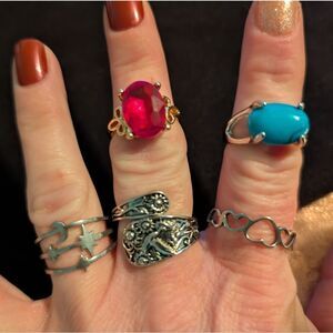 Lot of 5 rings